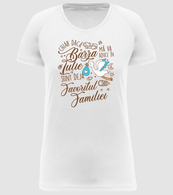 Favoritul familiei IULIE model alb pe tricou