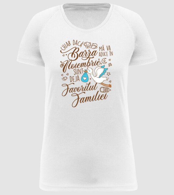 Favoritul familiei NOIEMBRIE model alb pe tricou