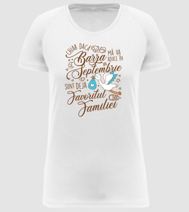 Favoritul familiei SEPTEMBRIE model alb pe tricou