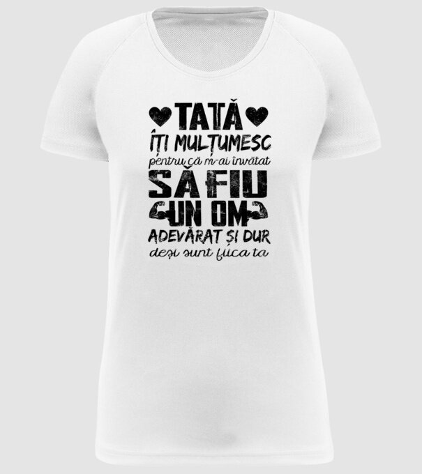 fiică crescută ca fiu Alb model alb pe tricou