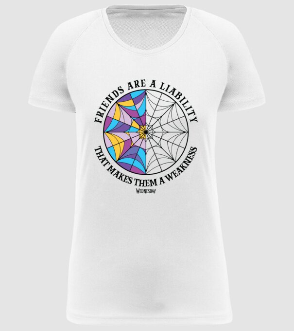 Friends are liability model alb pe tricou