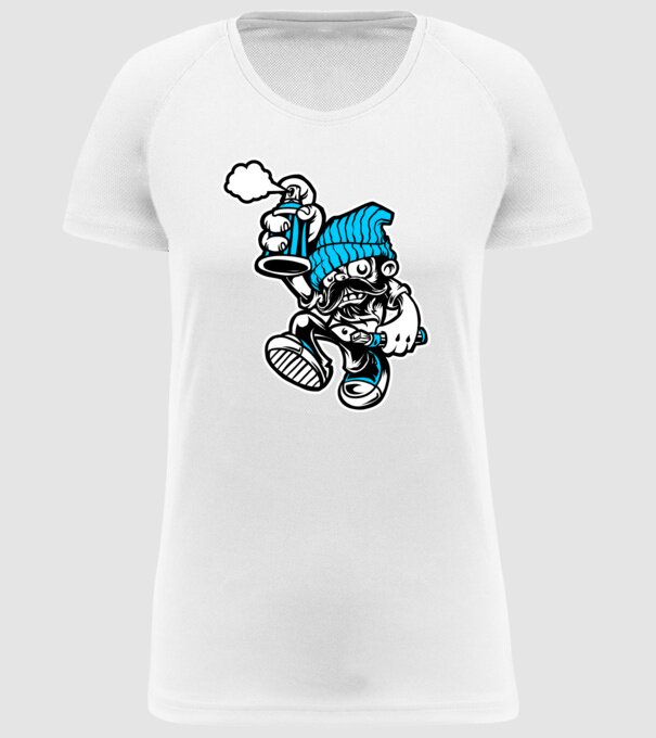 Graffiti model alb pe tricou