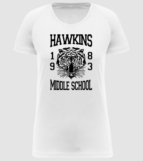 hawkins middle school 83 model alb pe tricou