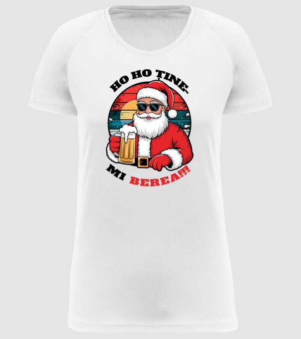 Ho ho ține mi berea! alb model alb pe tricou