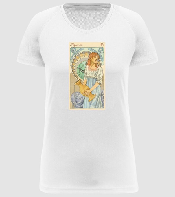 Horoscop Tarot VARSATOR model alb pe tricou