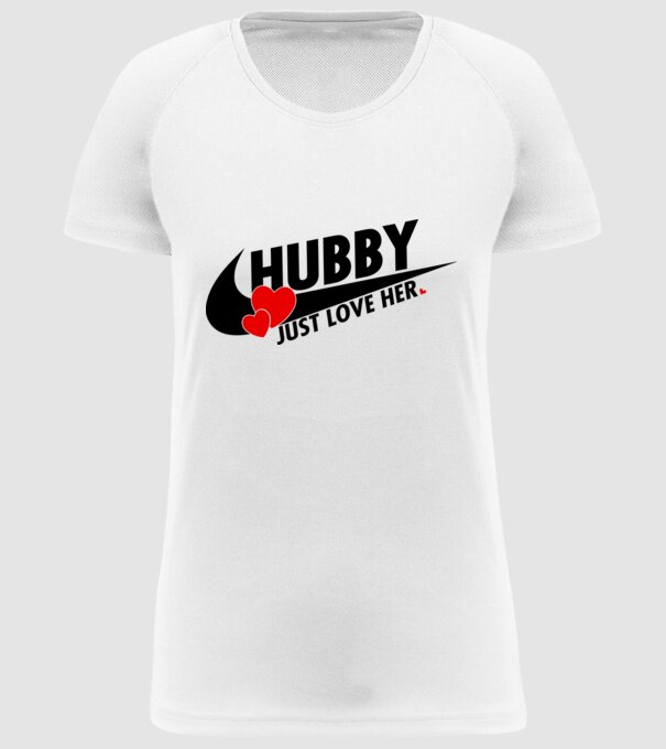 Hubby Just love her model alb pe tricou