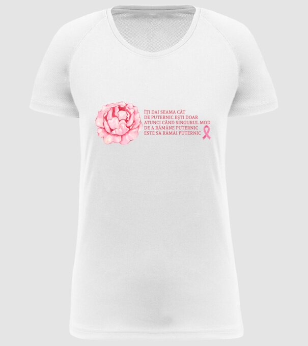 îți dai seama cât de puternic ești doar atunci când singurul mod de a rămâne puternic este să rămâi puternic model alb pe tricou