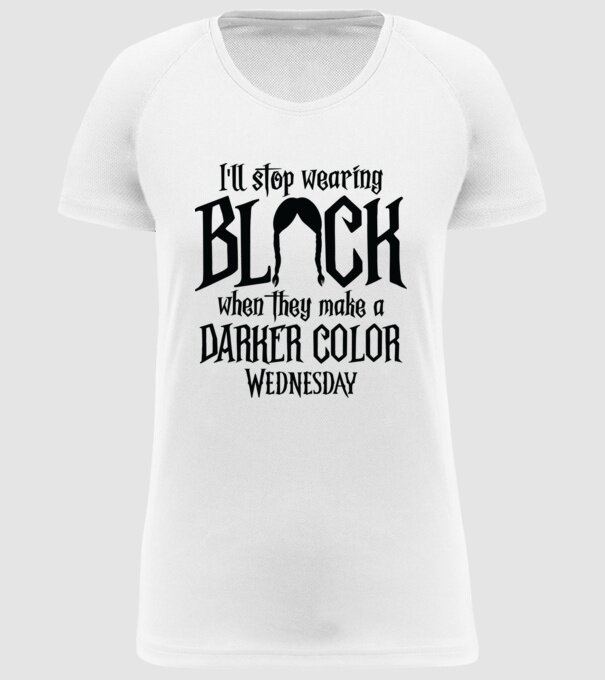 ill stop wearing black model alb pe tricou