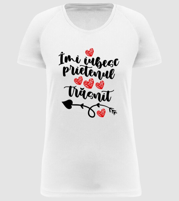 Îmi iubesc prietenul trăsnit model alb pe tricou