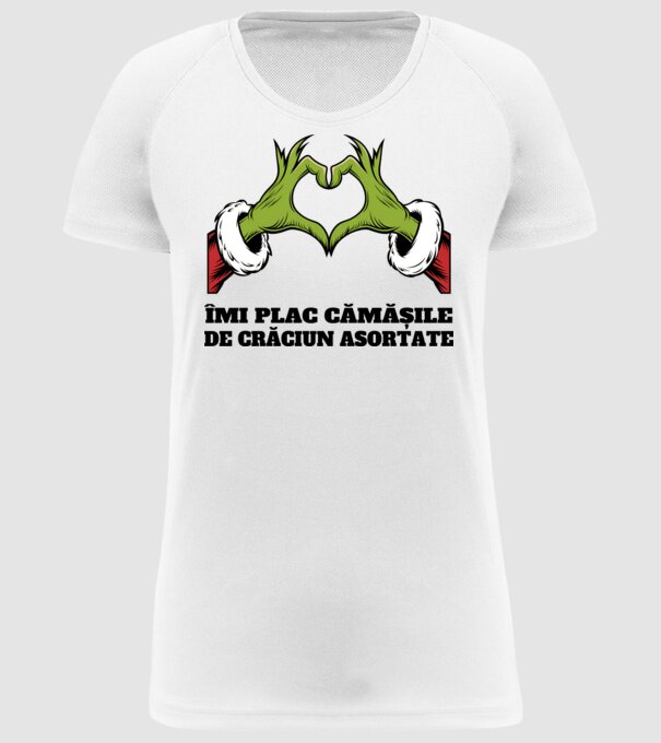 Îmi plac cămășile de crăciun asortate alb model alb pe tricou