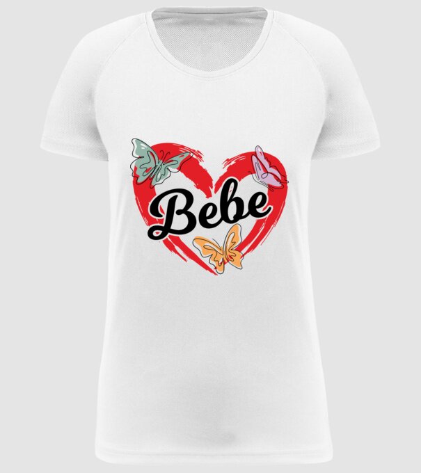 Bebe model alb pe tricou