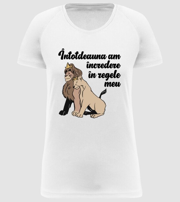 Întotdeauna am încredere în regele meu model alb pe tricou
