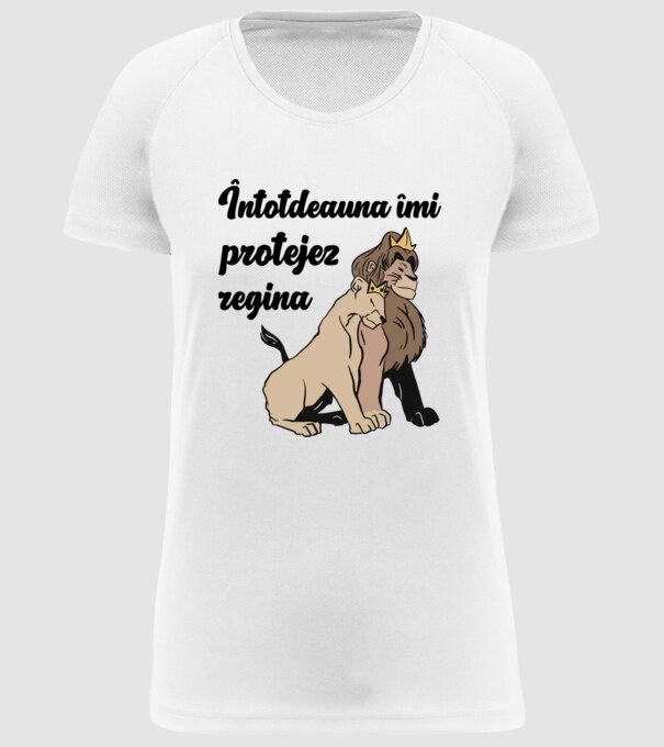 Întotdeauna îmi protejez regina model alb pe tricou