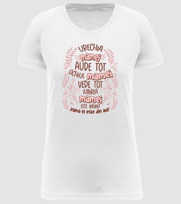 Iubirea mamei este infinit model alb pe tricou