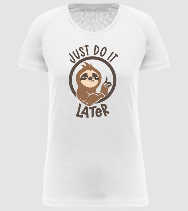 Just do it model alb pe tricou