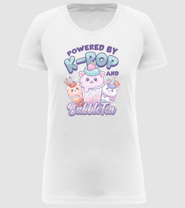 K-POP BUBBLE TEA model alb pe tricou