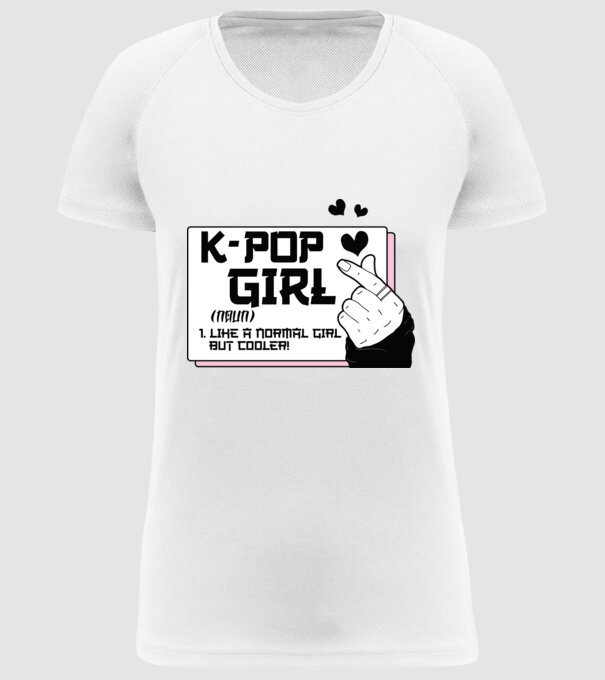 K-POP FANGIRL model alb pe tricou