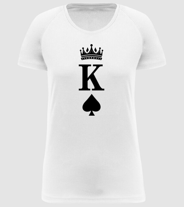 King model alb pe tricou