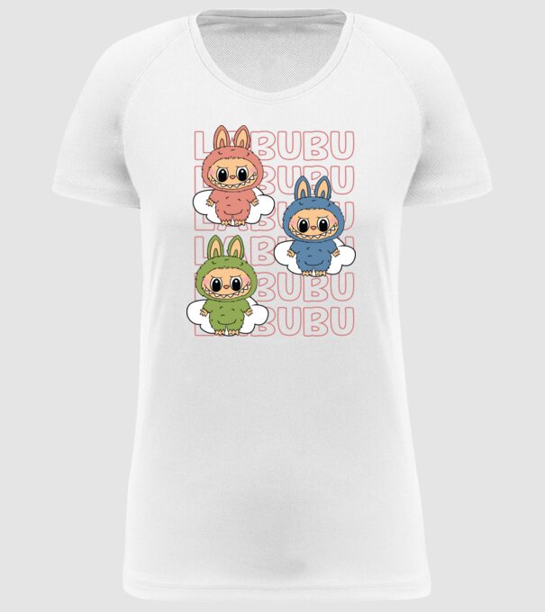 LABUBU model alb pe tricou