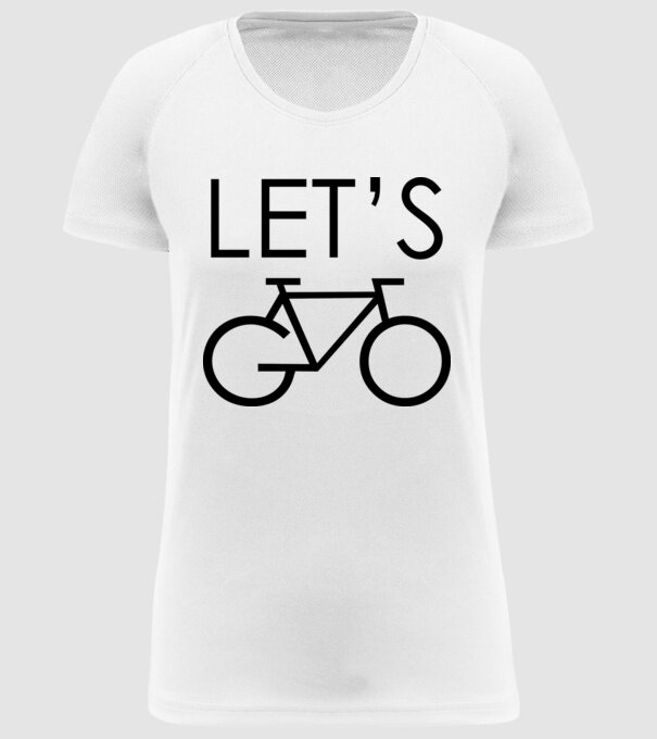 Let's go model alb pe tricou