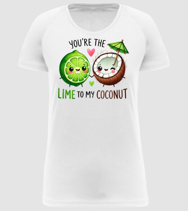 Lime to my Coconut model alb pe tricou
