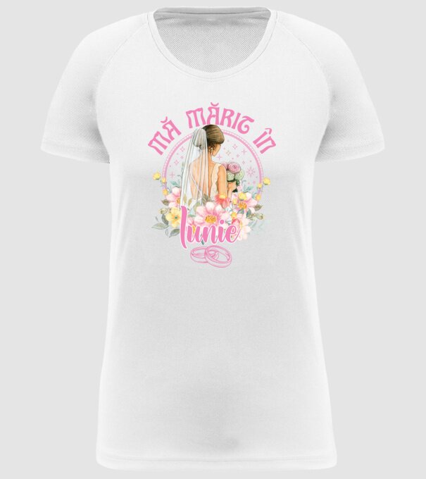 mă mărit - în iunie model alb pe tricou