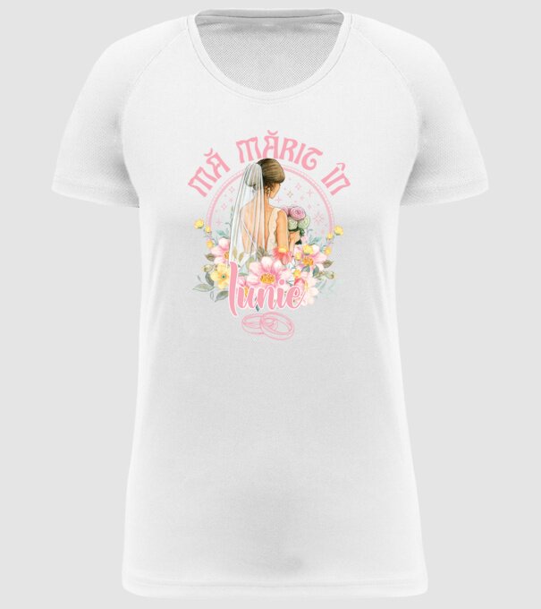 mă mărit - în iunie model alb pe tricou