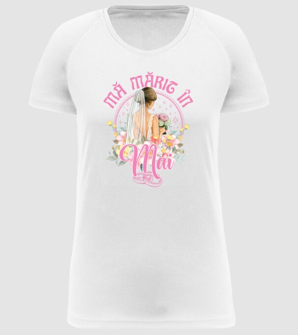 mă mărit - în mai model alb pe tricou