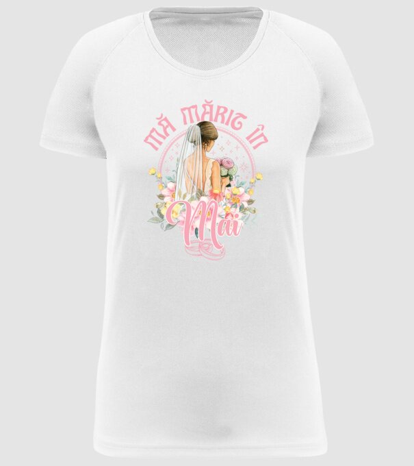 mă mărit - în mai model alb pe tricou