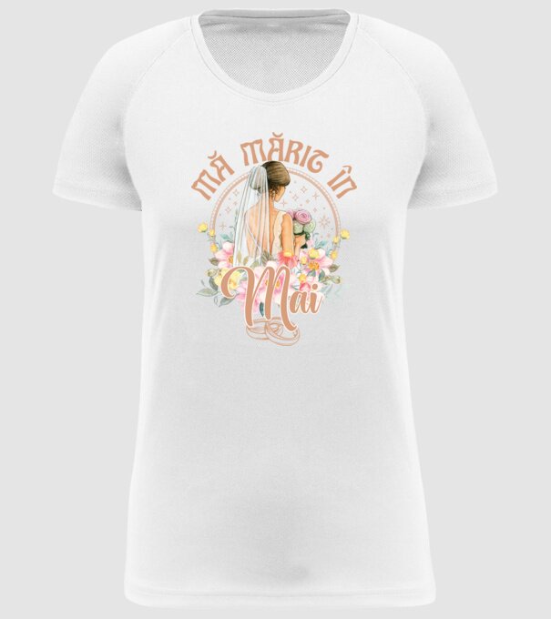 mă mărit - în mai model alb pe tricou
