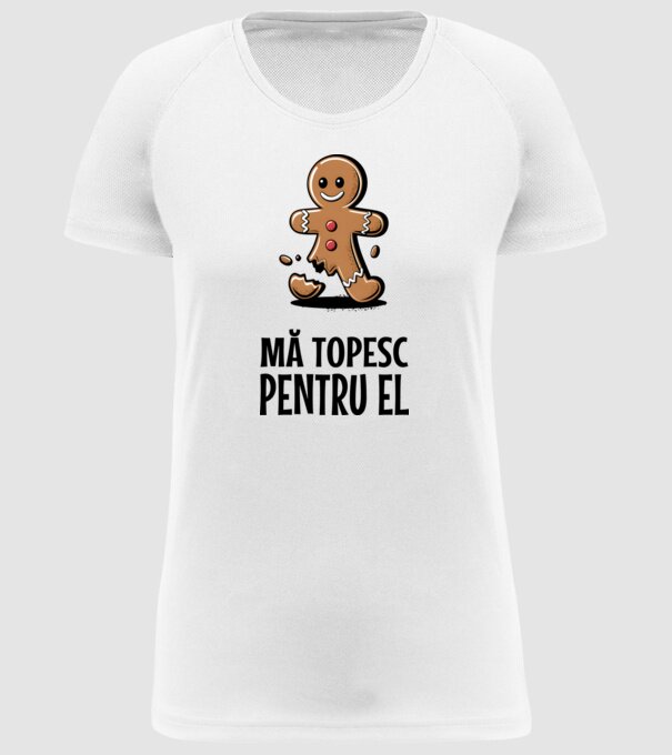 Mă topesc pentru el alb model alb pe tricou
