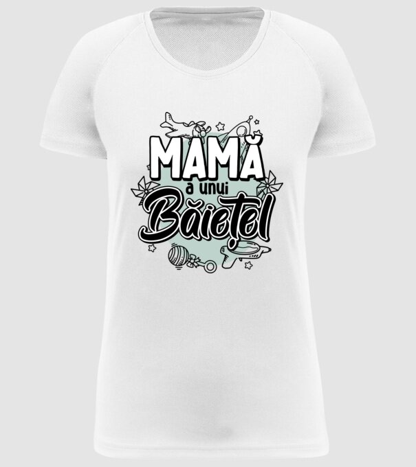 Mamă a unui băiețel model alb pe tricou