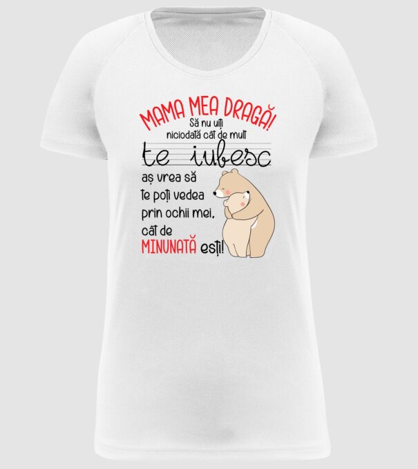 Mama Cât de minunat ești model alb pe tricou