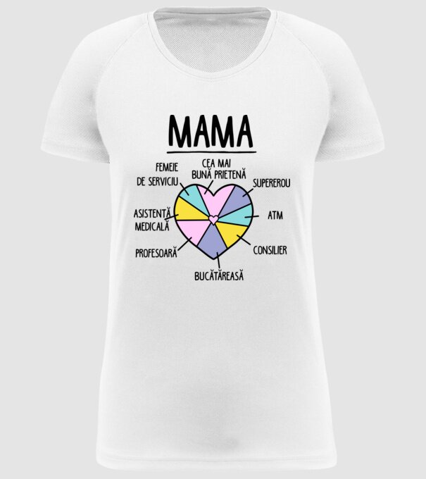 Mama cea mai bună prietenă, supererou model alb pe tricou