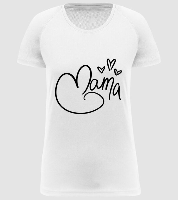 mama model alb pe tricou