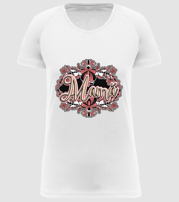 Mamă model alb pe tricou