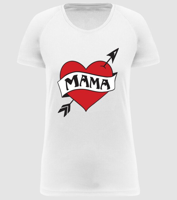 mama model alb pe tricou