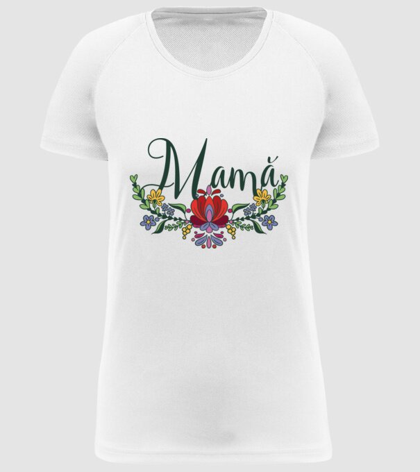 Mamă model alb pe tricou
