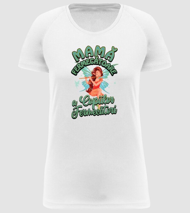 Mamă fermecătoare a copiilor fermecători model alb pe tricou