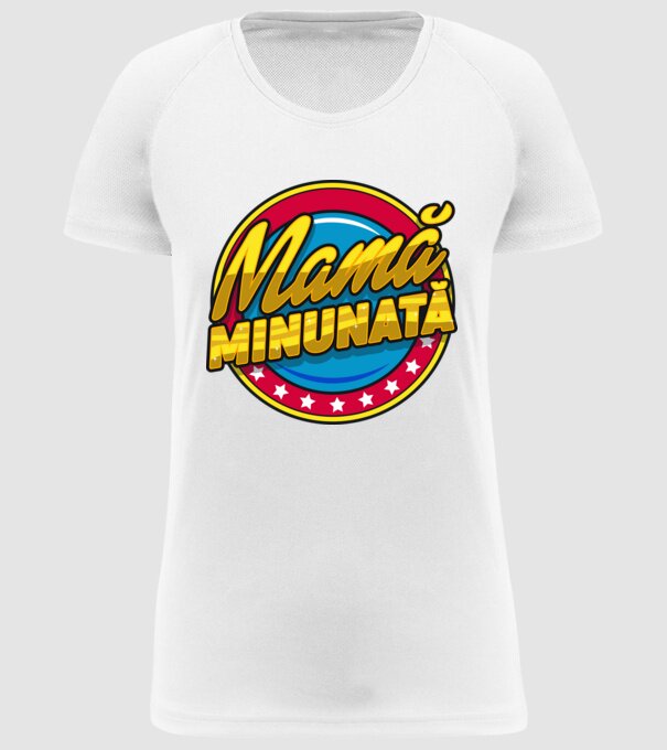 mamă minunată model alb pe tricou