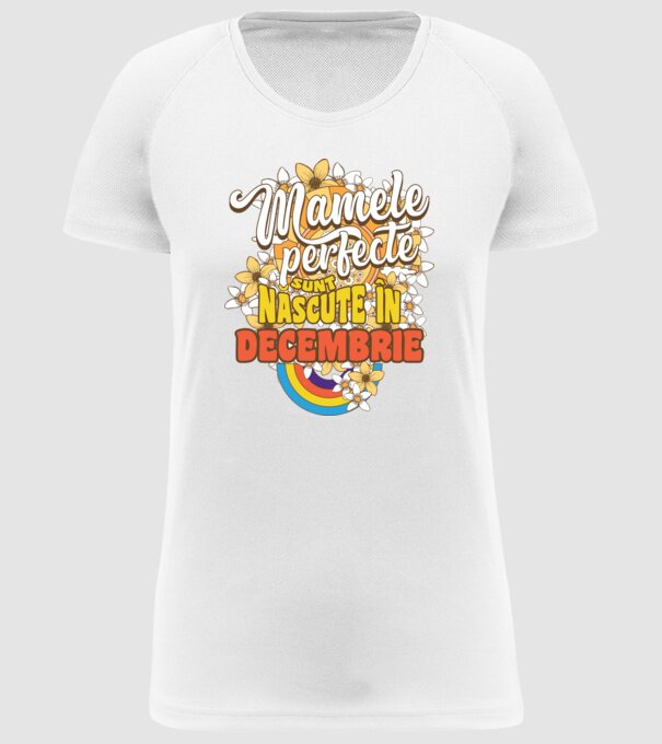Mamele perfecte sunt născute în octombrie. model alb pe tricou