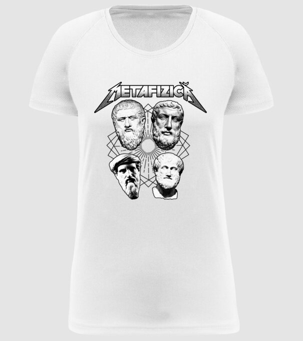 metafizică model alb pe tricou