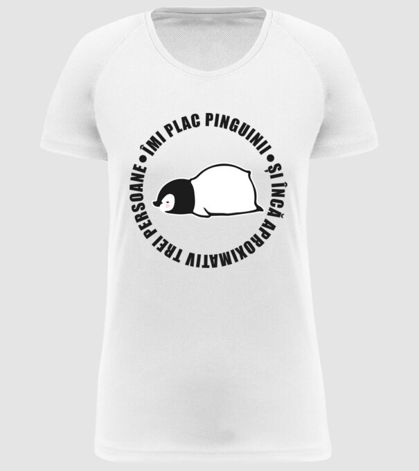 Îmi plac pinguinii - și încă aproximativ trei persoane model alb pe tricou