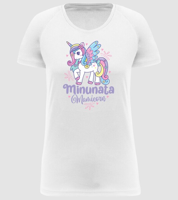 Minunata Mamicorn model alb pe tricou