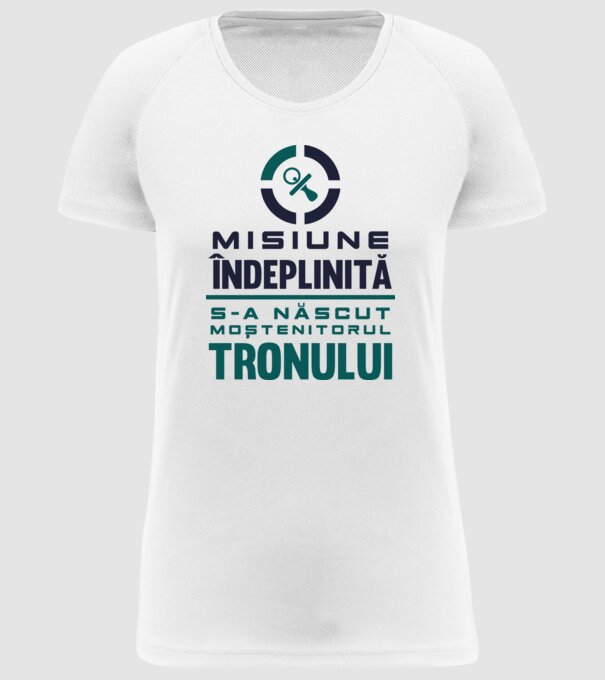 Misiune îndeplinită model alb pe tricou