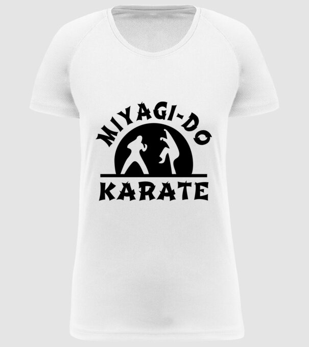 Miyagi-do karate black model alb pe tricou