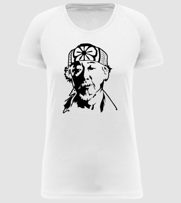 Miyagi head cobra kai model alb pe tricou