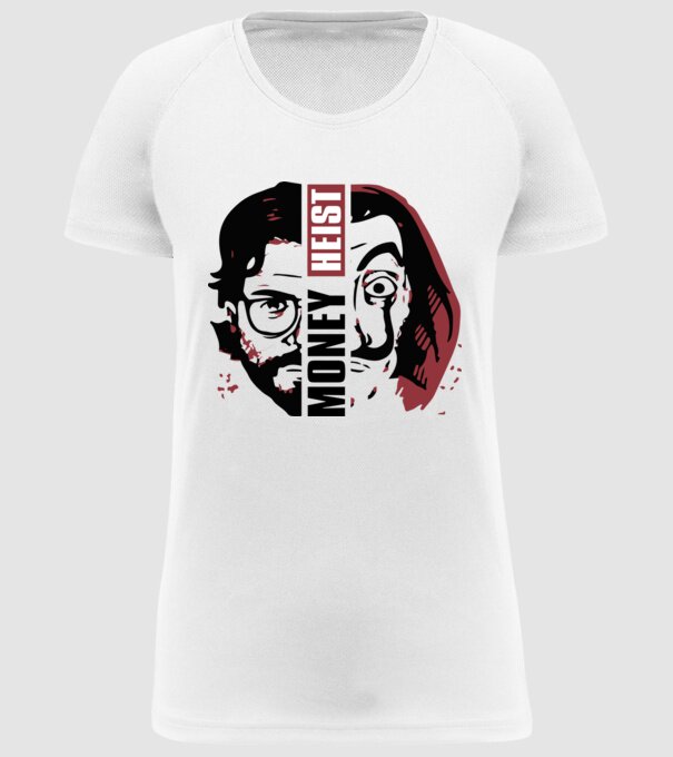 money heist professor model alb pe tricou
