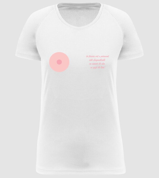 în fiecare oră o persoană este diagnosticată cu cancer de sân. ai grijă de tine! model alb pe tricou