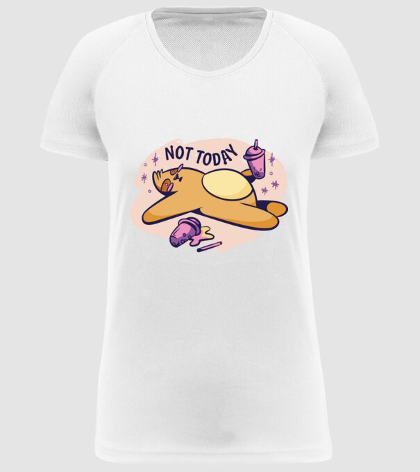 Not today model alb pe tricou